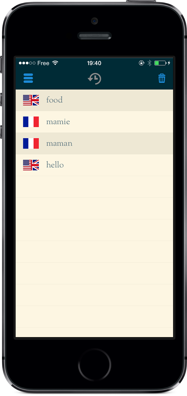 Iphone showing EasyLearning menu